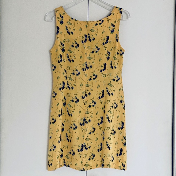 Tristan & Iseut I 90s I Floral Sleeveless Mini Sheath Dress I FLAWED - Picture 8 of 16